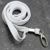 Lanyards, 10 mm wide white  | with carabiner clip 