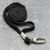 Lanyards, 10 mm wide black  | with carabiner clip 
