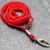 Lanyards, 10 mm wide red  | with carabiner clip 