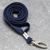 Lanyards, 10 mm wide dark blue  | with carabiner clip 