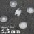 Plastic snap rivets with flat head transparent  | 1.5 mm | 10 mm
