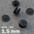 Plastic snap rivets with flat head black  | 1.5 mm | 10 mm