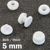 Snap rivets with thick head white  | 5 mm