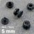 Snap rivets with thick head black  | 5 mm