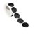Coloured adhesive discs made of paper black  | 40 mm