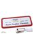 Name badges with hanger clip Office 75 x 27 mm  | red  | Hanger clip 
