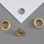 Eyelets for paper Nr. 9E - 7,7mm - 3,8mm  | brass-plated 