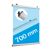 Big poster clamps, aluminium, hinged 700 mm