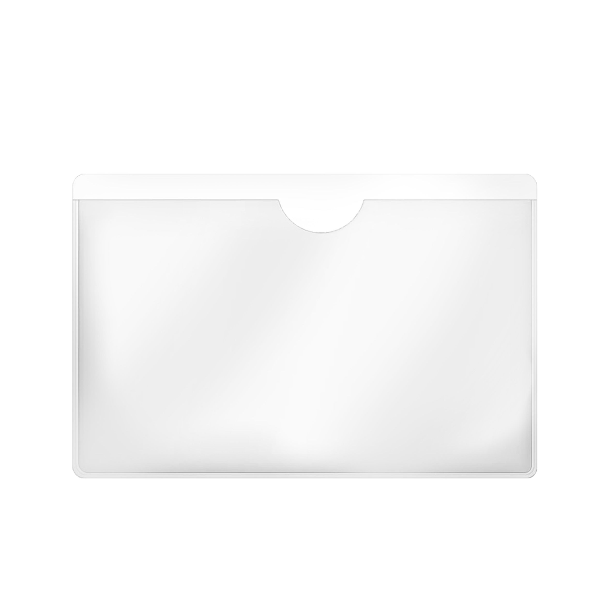 95 x 60 mm | thumb slot on the open long edge Business card pockets, self- adhesive, PP foil | SPRINTIS