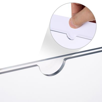 A5 Rotating menu holder with black base, acrylic | SPRINTIS