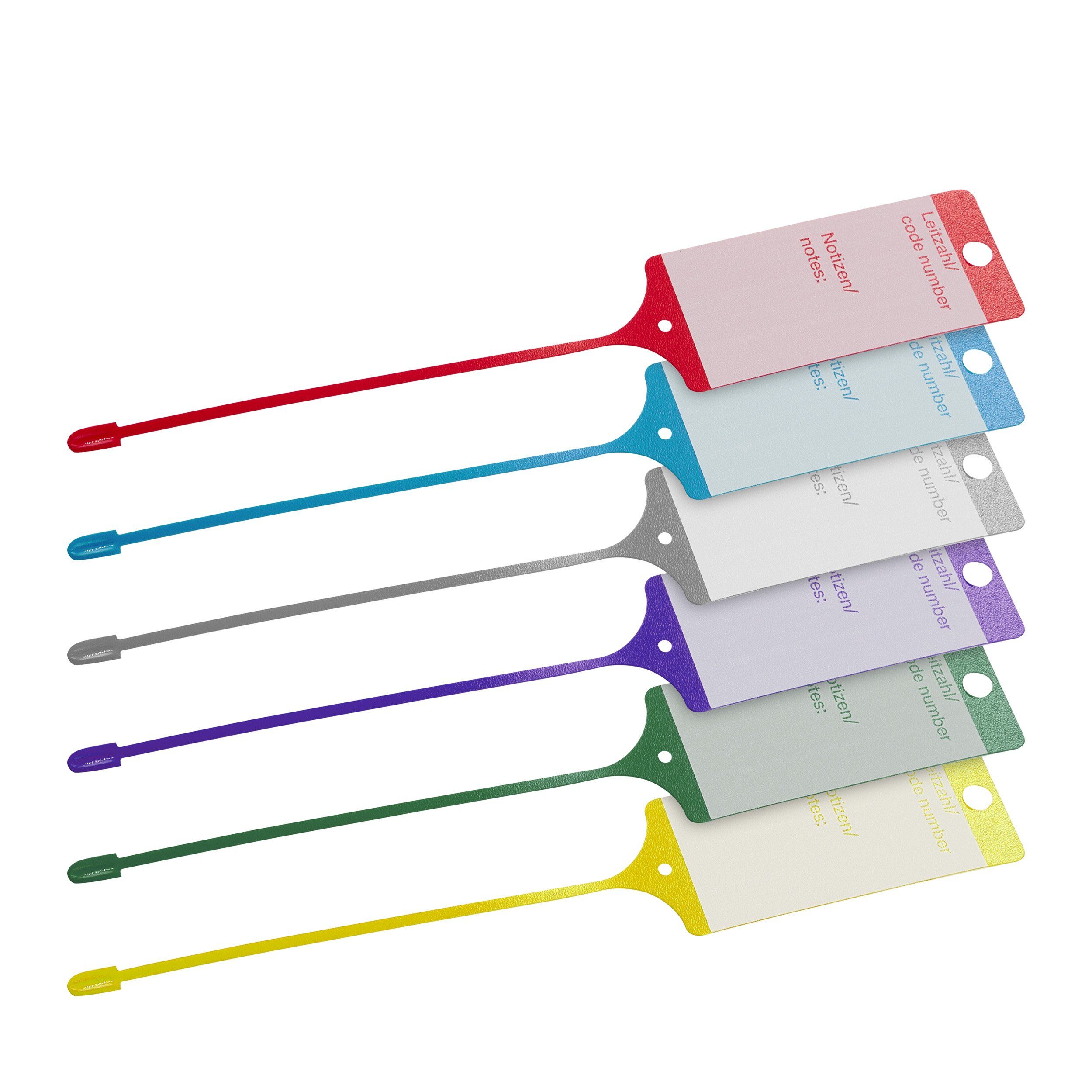 Workshop key tags FIX, bilingual (German/English) purple