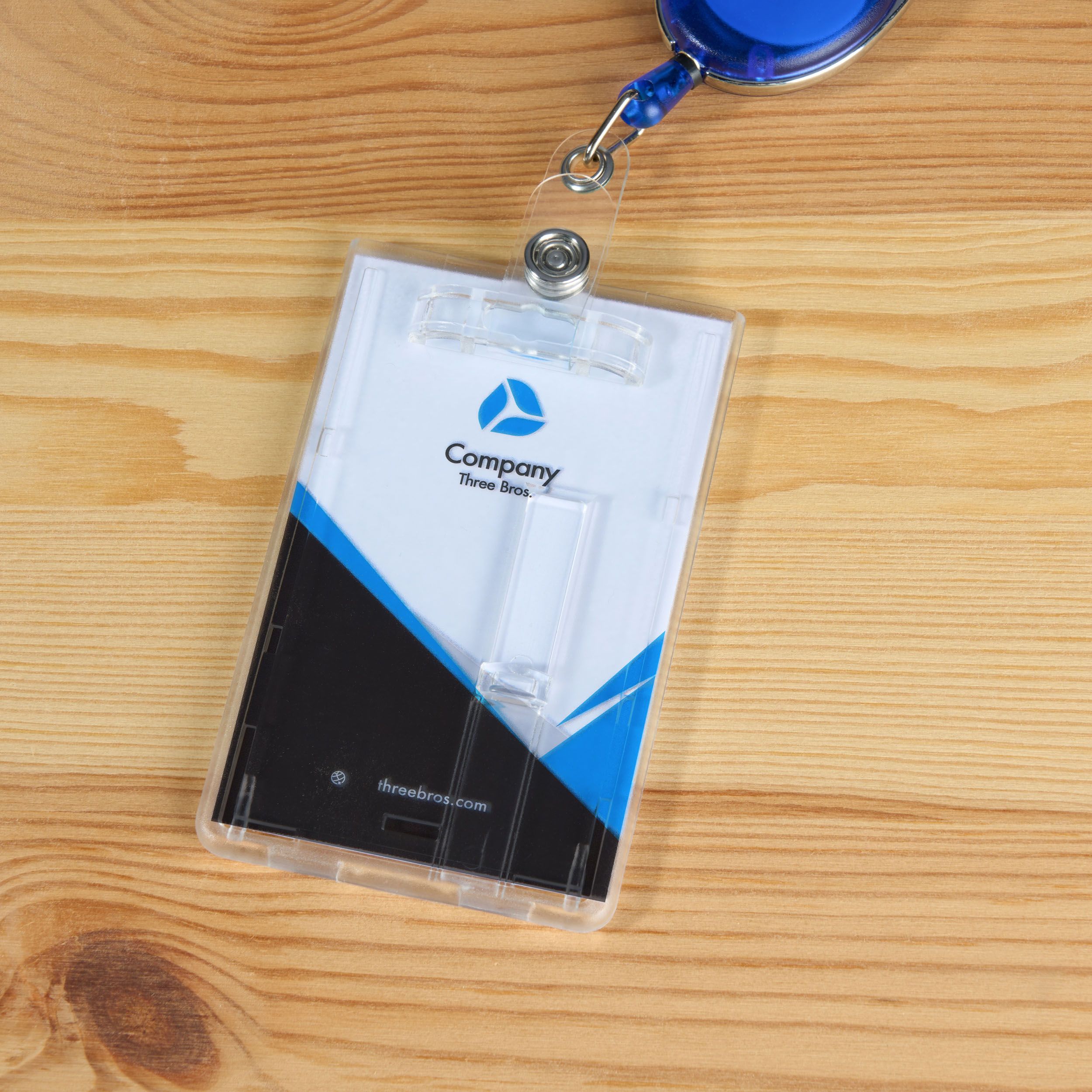 ID card holder hard plastic with transparent slider, portrait | SPRINTIS