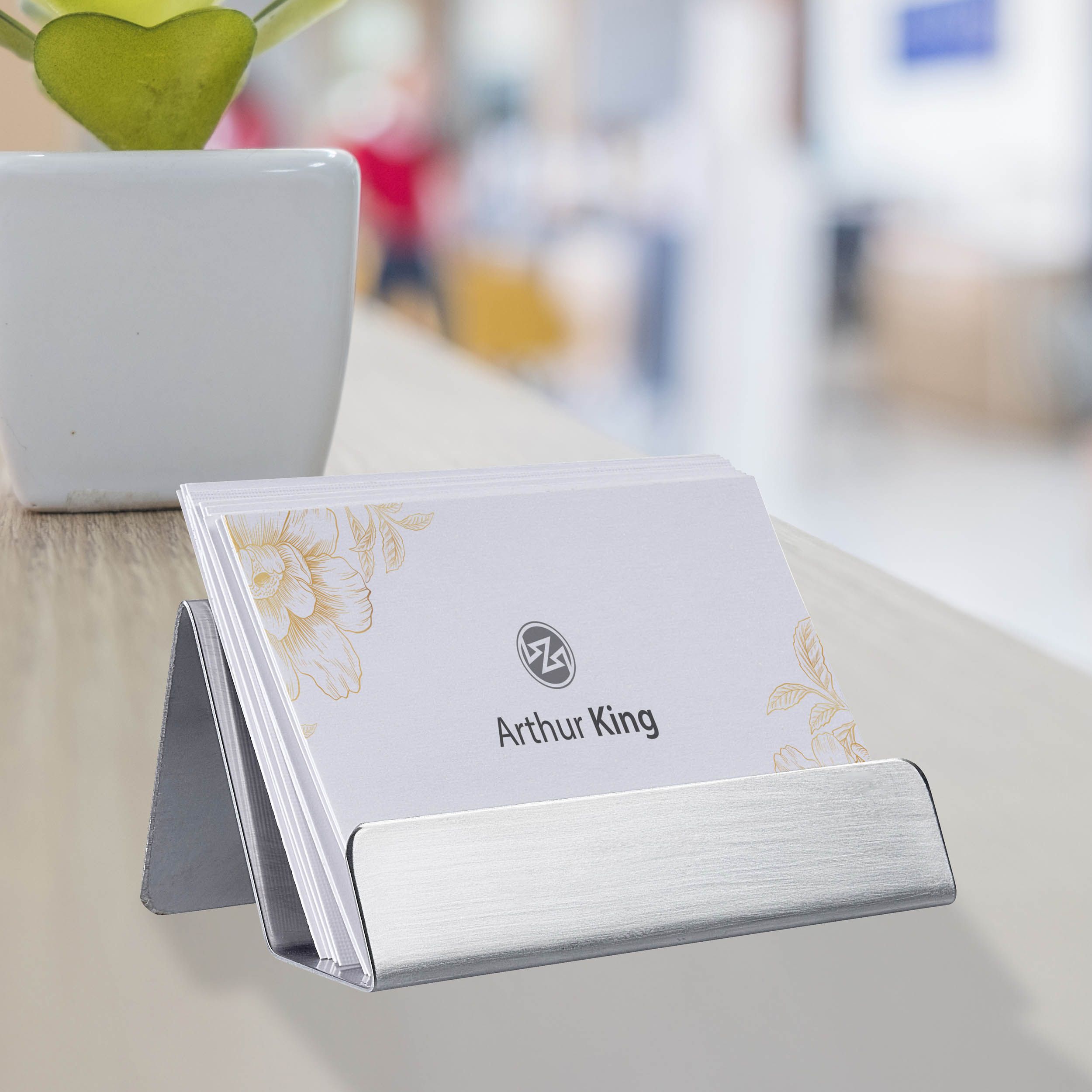 Business card holder, stainless steel | SPRINTIS
